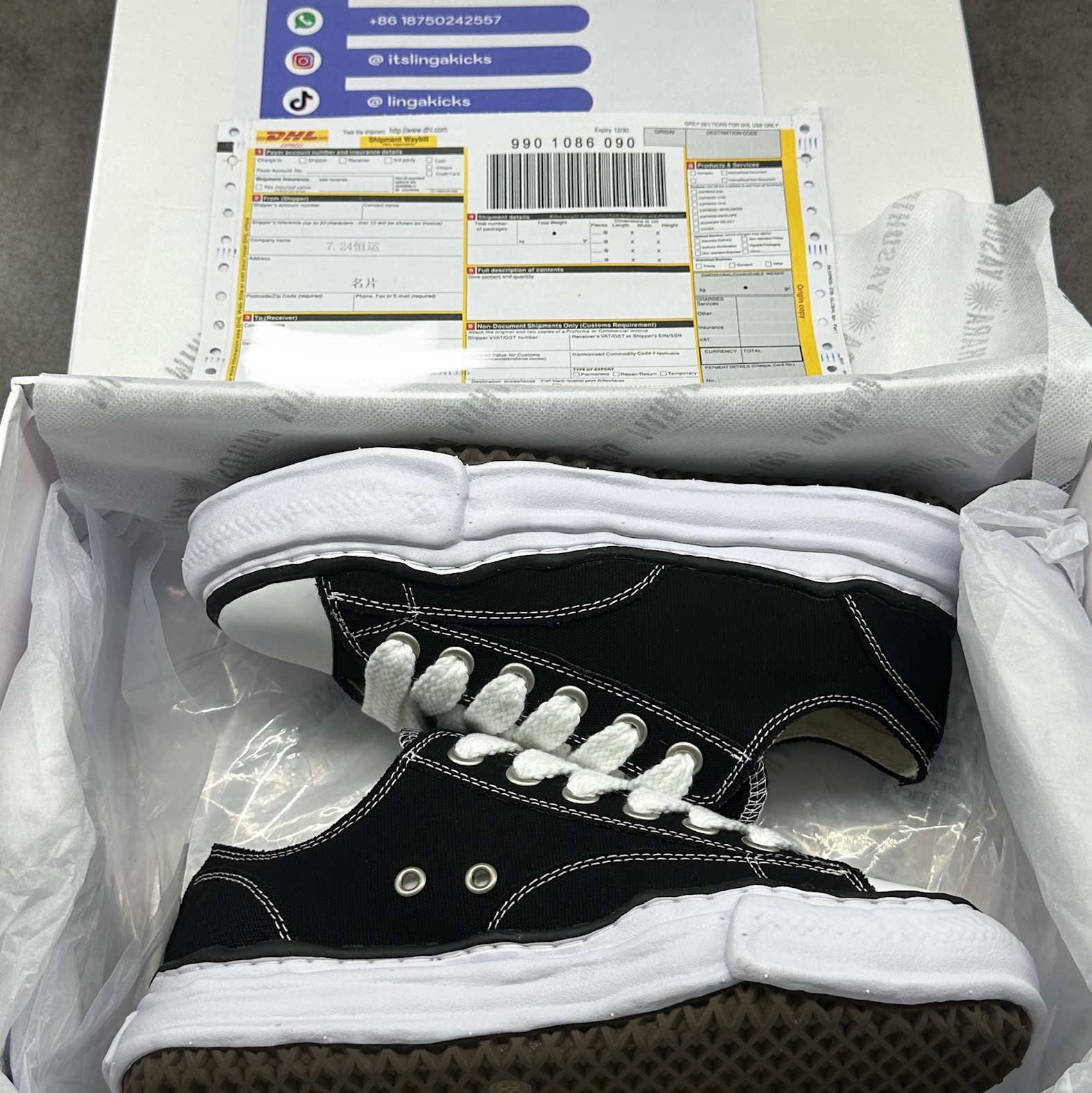 Maison Mihara Yasuhiro Hank OG Sole Canvas Low Black