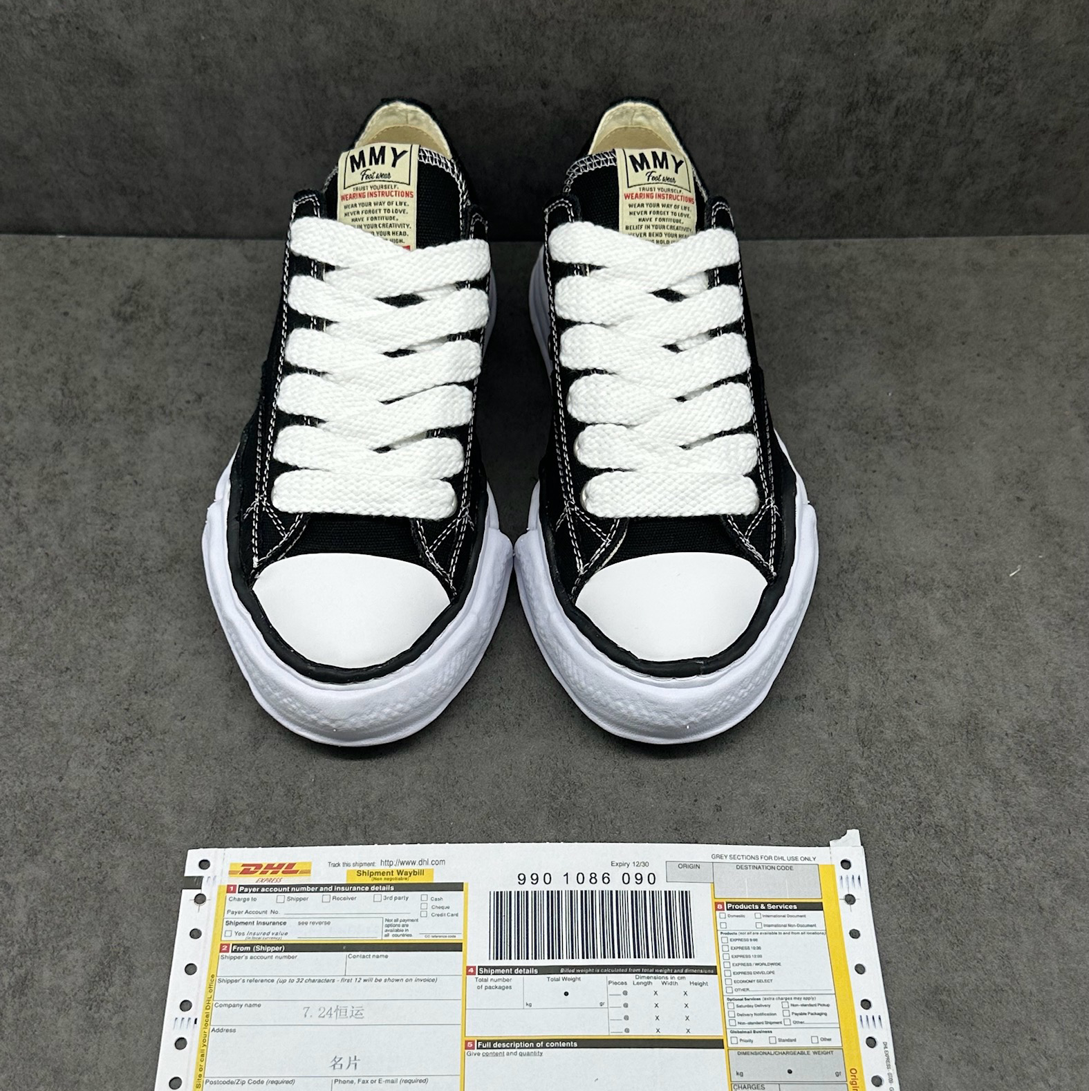 Maison Mihara Yasuhiro Hank OG Sole Canvas Low Black