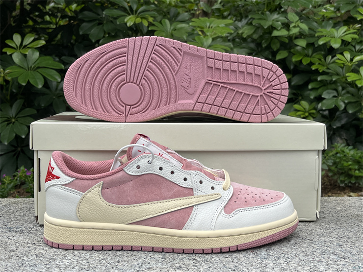 Travis Scott x Air Jordan 1 Low OG PINK WHITE